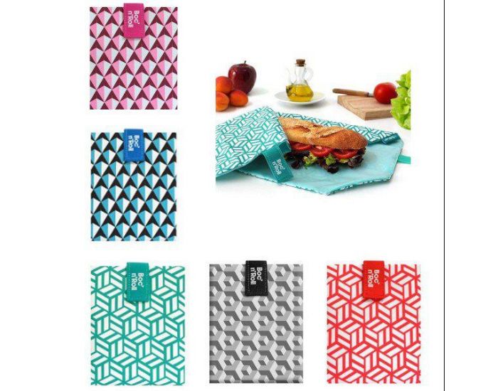 ROLL EAT Emballage Rutilisable Pour Sandwich et Baguette Roc'N Roll (2)