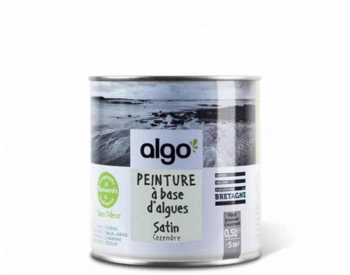 ALGO PAINT Peinture Biosourcée Décorative Grise Finition Satin (Cezembre) (1)