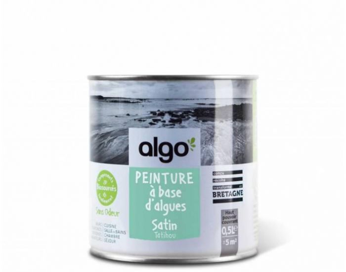 ALGO PAINT Peinture Biosource Dcorative Bleue-Verte Finition Satin (Tatihou) (1)