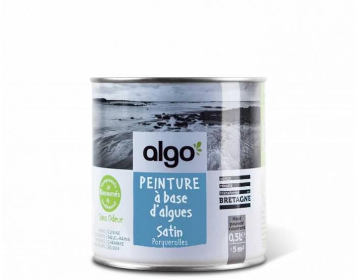 ALGO PAINT Peinture Biosource Dcorative Bleue Finition Satin (Porquerolles) (1)