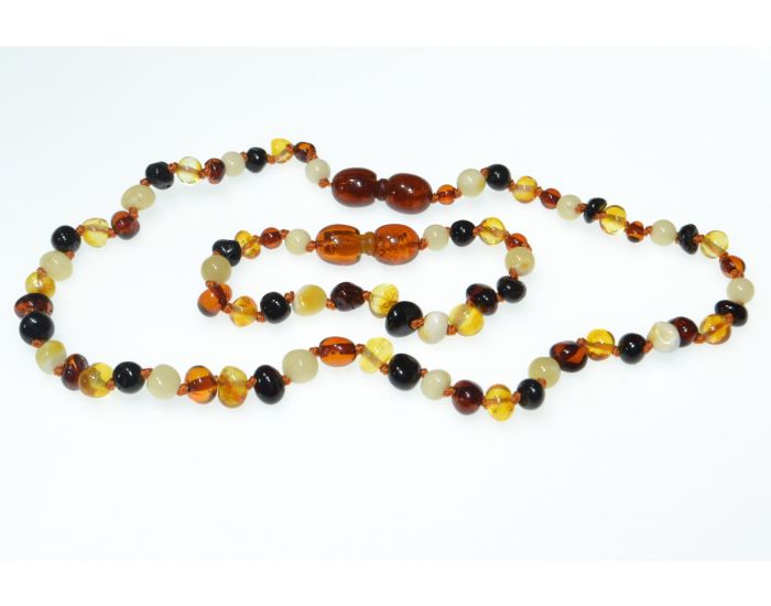 IRREVERSIBLE Collier et Bracelet d'Ambre Multicolor - Ambre 100% Naturelle  (3)