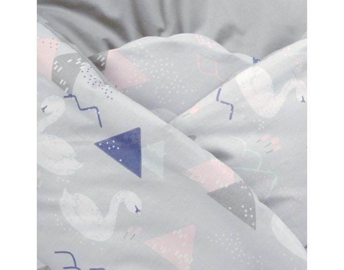 SEVIRA KIDS Gigoteuse d'emmaillotage rversible en coton - 0-4 mois - Cygnes (4)