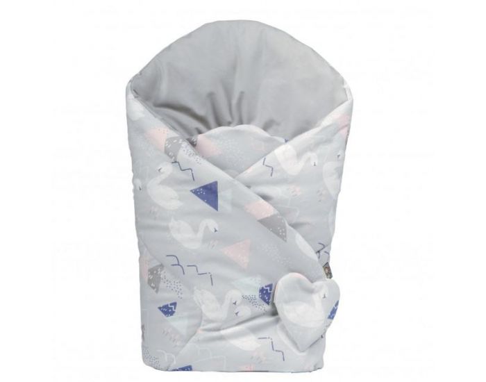 SEVIRA KIDS Gigoteuse d'emmaillotage rversible en coton - 0-4 mois - Cygnes (5)