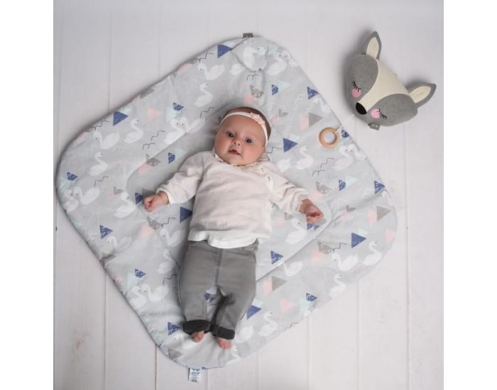 SEVIRA KIDS Gigoteuse d'emmaillotage rversible en coton - 0-4 mois - Cygnes (6)