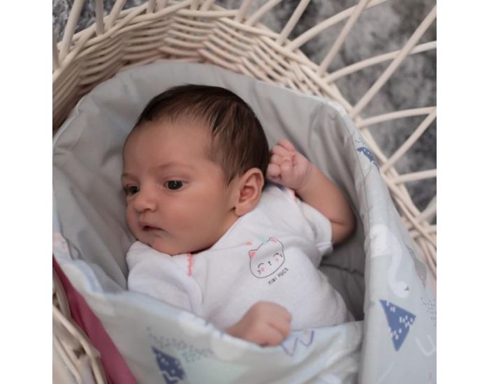 SEVIRA KIDS Gigoteuse d'emmaillotage rversible en coton - 0-4 mois - Cygnes (8)