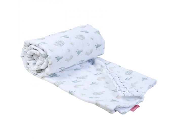 LITTLE CREVETTE Couverture - Photobooth Cactus - coton bio - 80x120 cm (3)