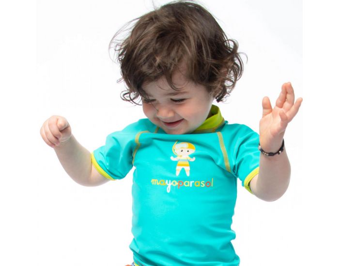 MAYOPARASOL Carabi Ensemble T-Shirt Anti UV Bb et maillot couche - Multicolore (1)