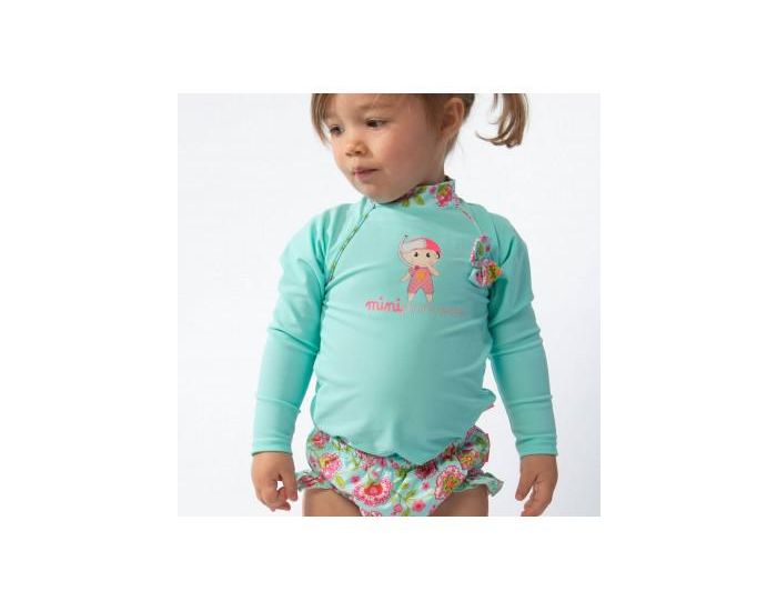 MAYOPARASOL Mini Princesse Tee-Shirt Anti-UV Bb Manches Longues - Bleu (1)