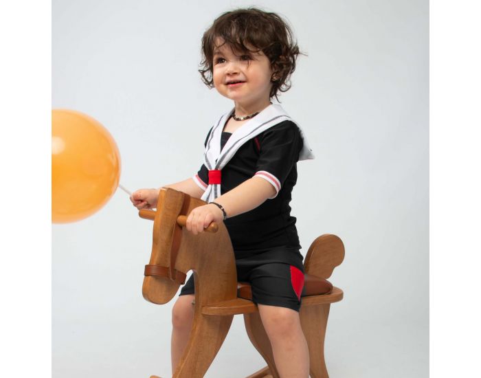 MAYOPARASOL Petit Matelot Ensemble Tee-Shirt Anti-UV Bb Et Short Couche - Bleu (2)