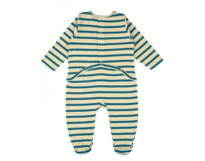 LA QUEUE DU CHAT Pyjama B�b� en Coton Bio - Marini�re (1)