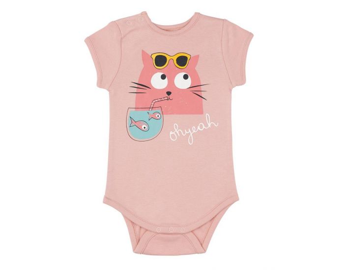 LA QUEUE DU CHAT Body Bio Fille  Manches Courtes (3)