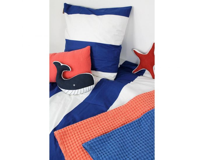 KADOLIS Couverture en Coton Bio - Paros Bleu ardoise (4)