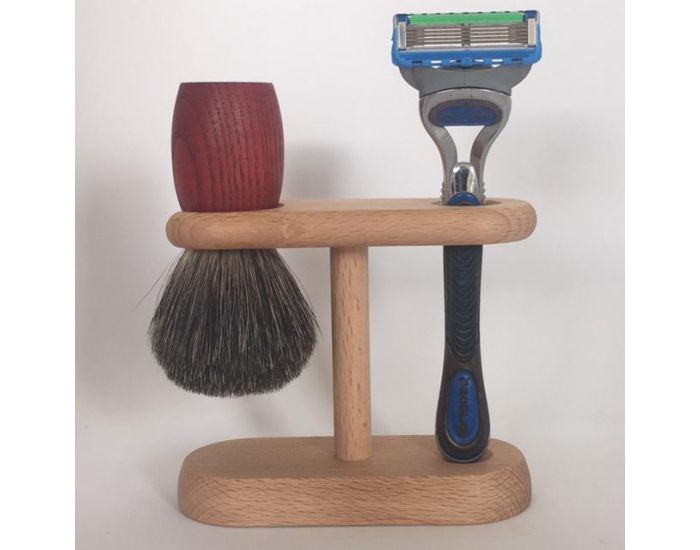 LE DOMAINE DE TAMARA Porte Blaireau et Rasoir en H�tre Huil� (1)