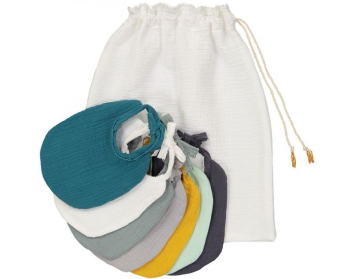 CHOUCHOUETTE Semainier de Bavoirs Double Gaze de Coton  (2)