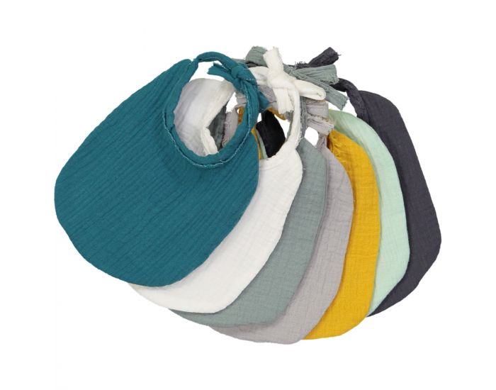 CHOUCHOUETTE Semainier de Bavoirs Double Gaze de Coton  (4)