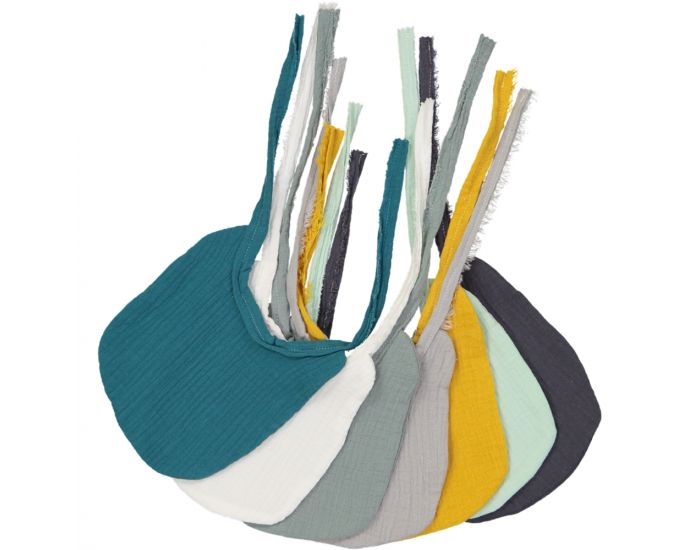 CHOUCHOUETTE Semainier de Bavoirs Double Gaze de Coton  (5)