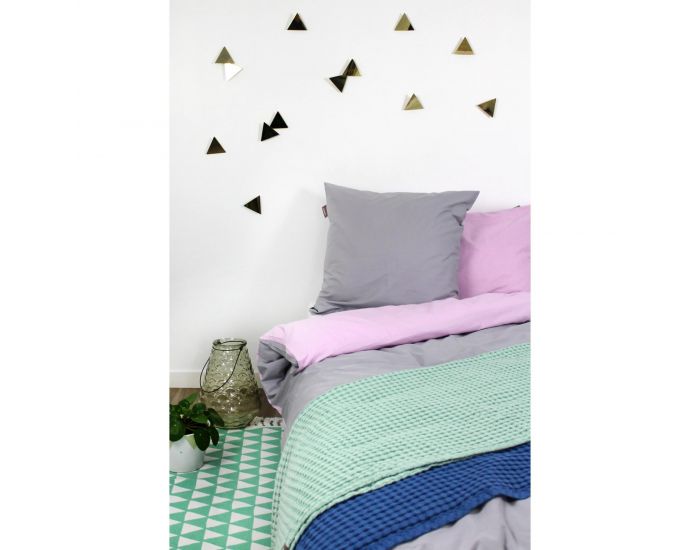 KADOLIS Grande couverture en Coton bio -  Paros Bleu (5)