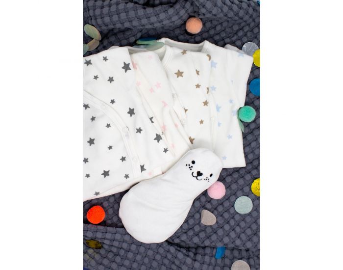 KADOLIS Pyjama Bb en Coton Bio - Imprim toiles Gris (1)