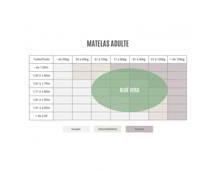 KADOLIS Matelas Adulte ALOE VERA (27)