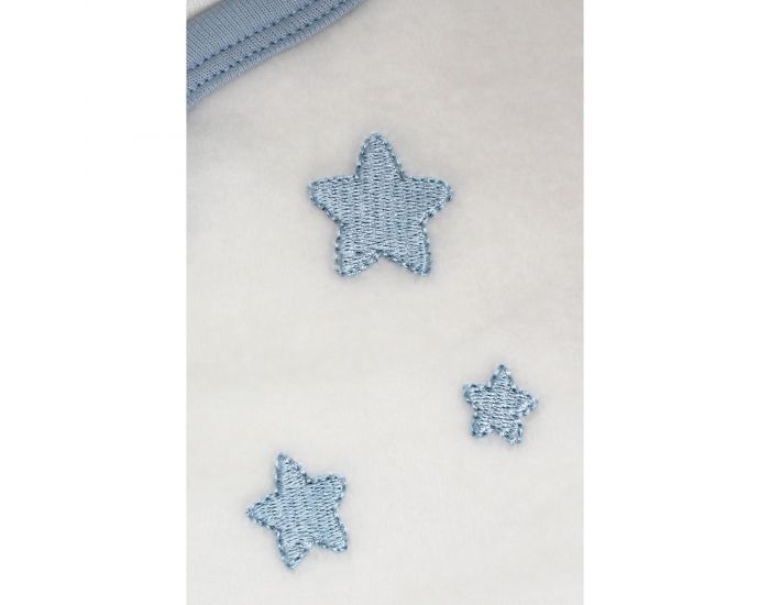KADOLIS Pyjama Bb en Coton Bio Blanc - Etoiles Bleu ciel (3)
