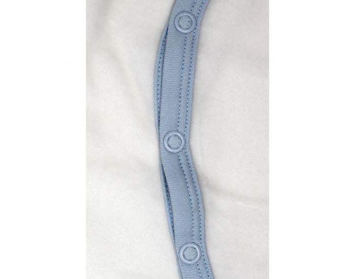 KADOLIS Pyjama Bb en Coton Bio Blanc - Etoiles Bleu ciel (4)