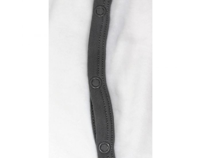KADOLIS Pyjama Bb en Coton Bio Blanc - Etoiles Gris (4)