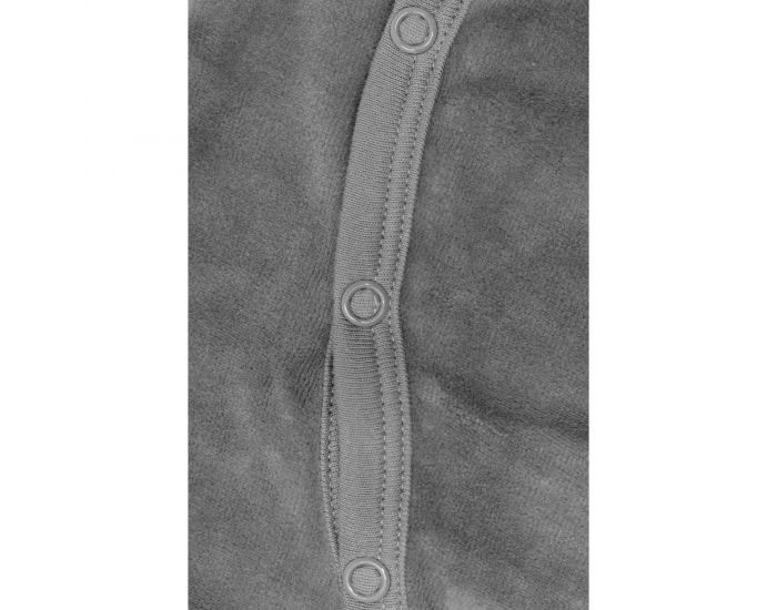 KADOLIS Pyjama Bb en Coton Bio - Plumes blanches - Gris (4)