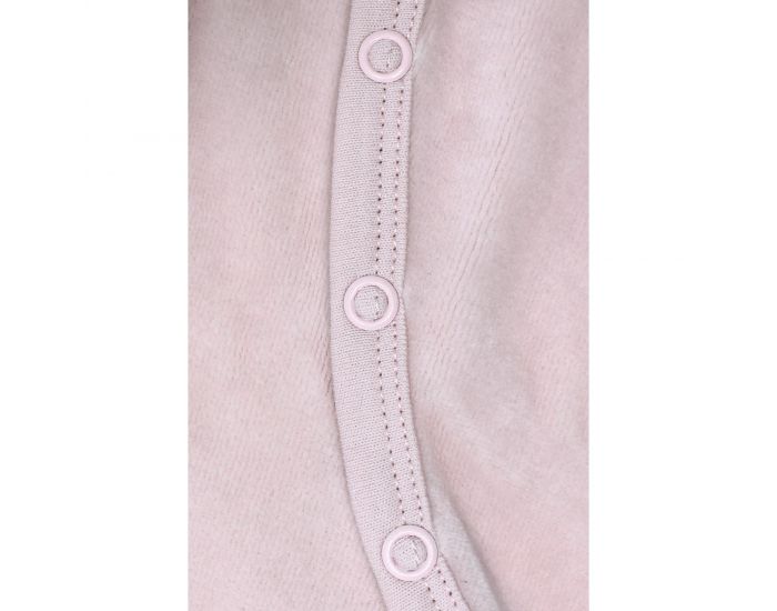 KADOLIS Pyjama Bb en Coton Bio - Plumes blanches -  Rose ple (3)