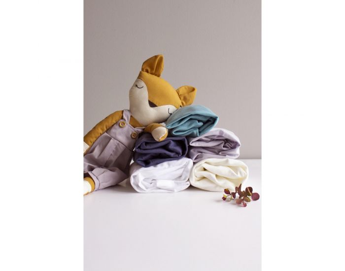 KADOLIS Drap Housse Coton Bio pour lit Bb - Rose poudr (12)