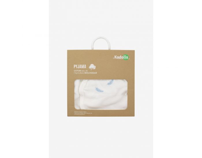 KADOLIS Pyjama Bb en Coton Bio - Plumes colores Beige (6)