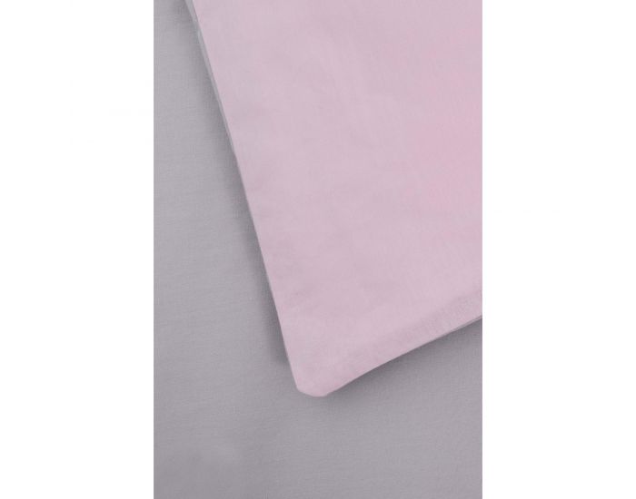KADOLIS Housse de couette Adulte en coton bio + 2 taies Bicolores Lilas (2)