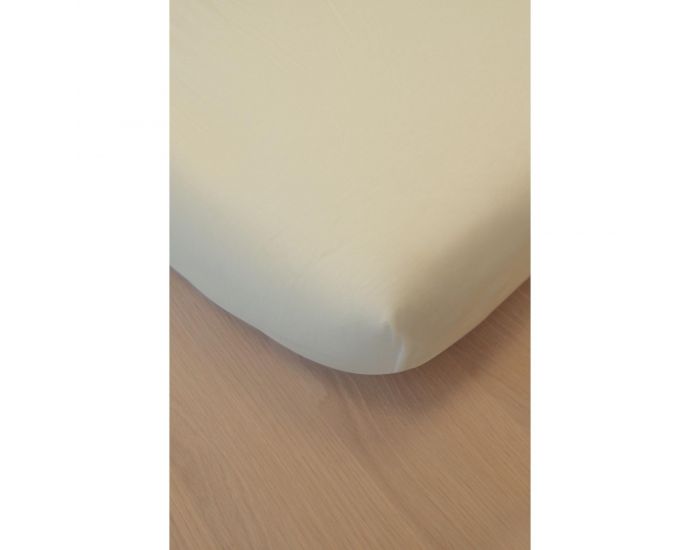 KADOLIS Drap Housse en Coton Bio - Berceau/landau Gris clair (13)