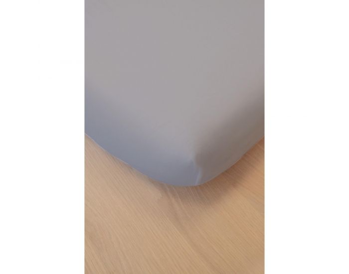KADOLIS Drap Housse en Coton Bio - Berceau/landau Gris clair (7)