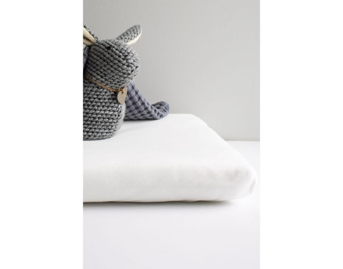KADOLIS Drap Housse en Coton Bio - Berceau/landau Ecru (20)