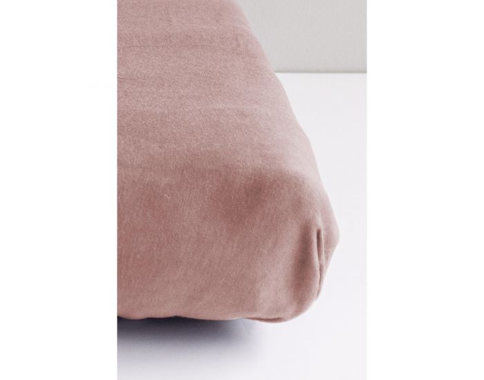 KADOLIS Drap Housse en Coton Bio - Berceau/landau Rose poudr (3)
