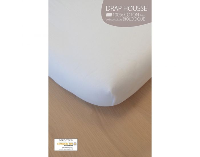 KADOLIS Drap Housse en Coton Bio - Berceau/landau Rose poudr (23)