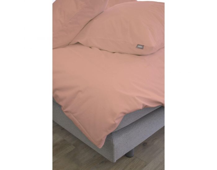 KADOLIS Housse de couette adulte + taies Coton bio Rose poudr (1)