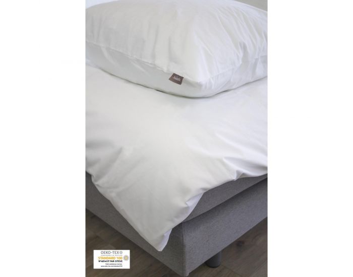 KADOLIS Housse de Couette enfant unie + taie Coton bio Rose poudr 140 x 200 cm (7)