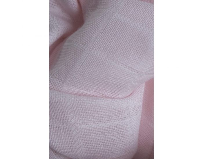 KADOLIS Lot de 2 Maxi langes 100% Coton Bio imprims Ronds Rose ple  120 x 120 cm (4)