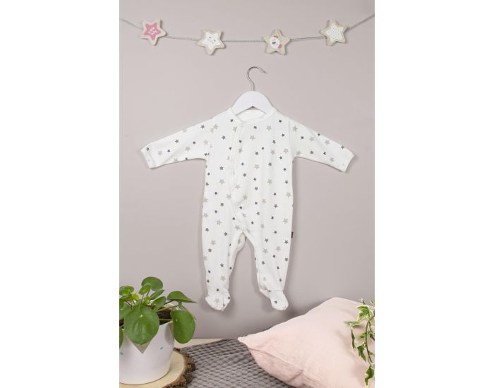 KADOLIS Pyjama Bb Et en Jersey de coton Bio - Etoiles grises (1)