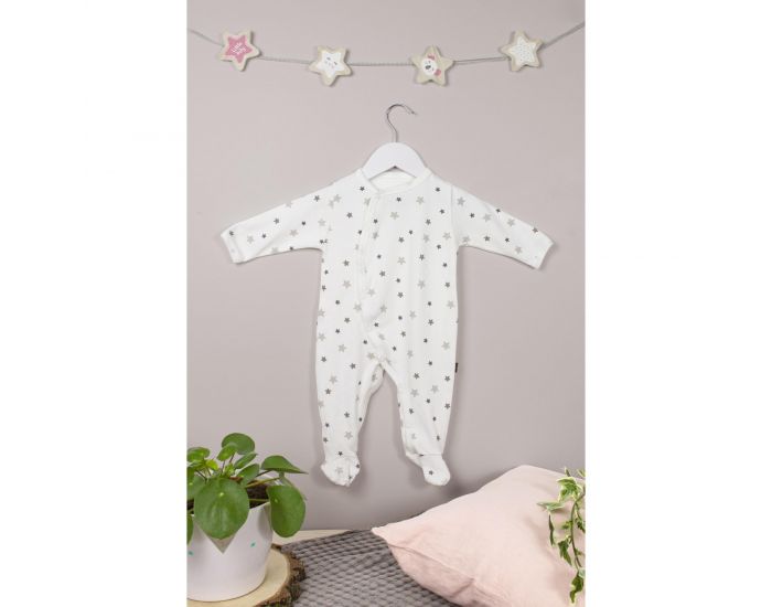 KADOLIS Pyjama Bb Et en Jersey de coton Bio - Etoiles grises (6)