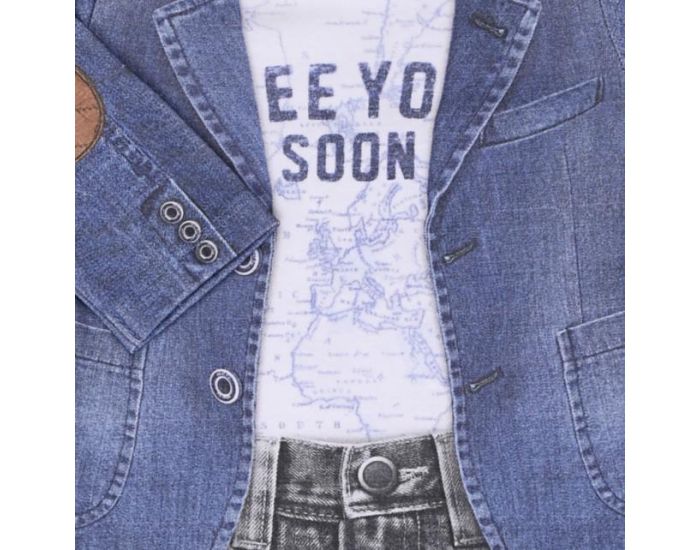 SEVIRA KIDS Combinaison bb garon en coton biologique - Joe Gris (6)