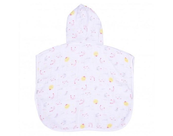SEVIRA KIDS Poncho de bain bb et enfant en mousseline de coton bio - Dreams Rose (9)