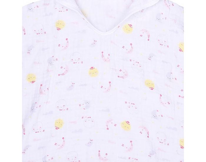 SEVIRA KIDS Poncho de bain bb et enfant en mousseline de coton bio - Dreams Rose (10)