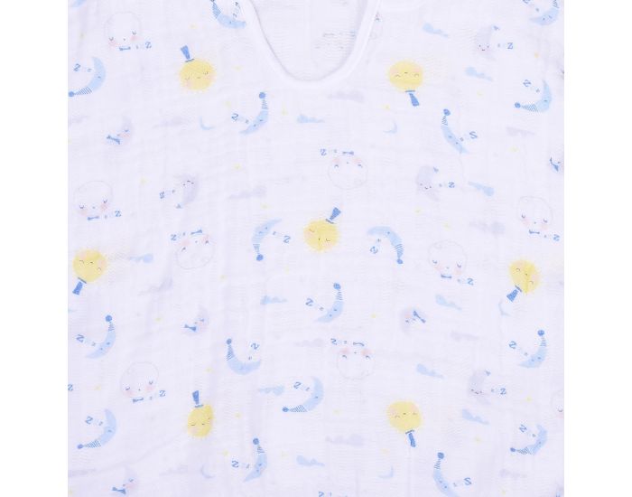 SEVIRA KIDS Poncho de bain bb et enfant en mousseline de coton bio - Dreams Bleu (2)