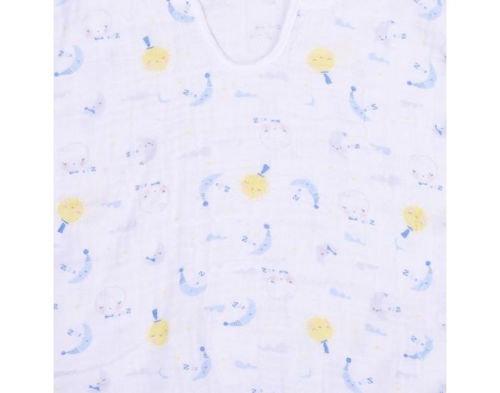 SEVIRA KIDS Poncho de bain bb et enfant en mousseline de coton bio - Dreams Bleu (10)