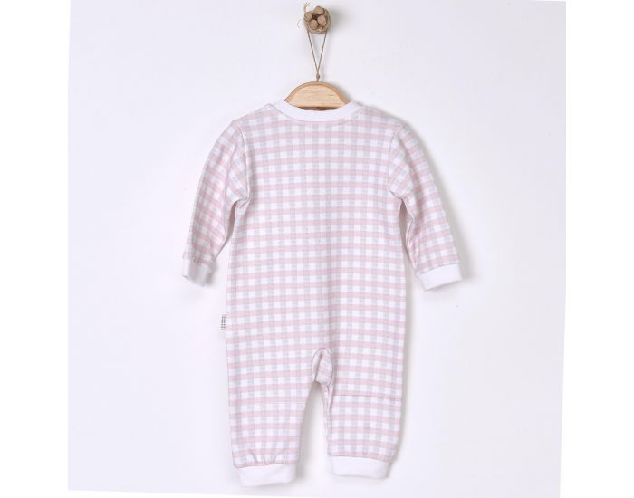 SEVIRA KIDS Combi bb zipe en coton biologique GOTS de 1 mois  12 mois - Collection Vichy Rose (13)