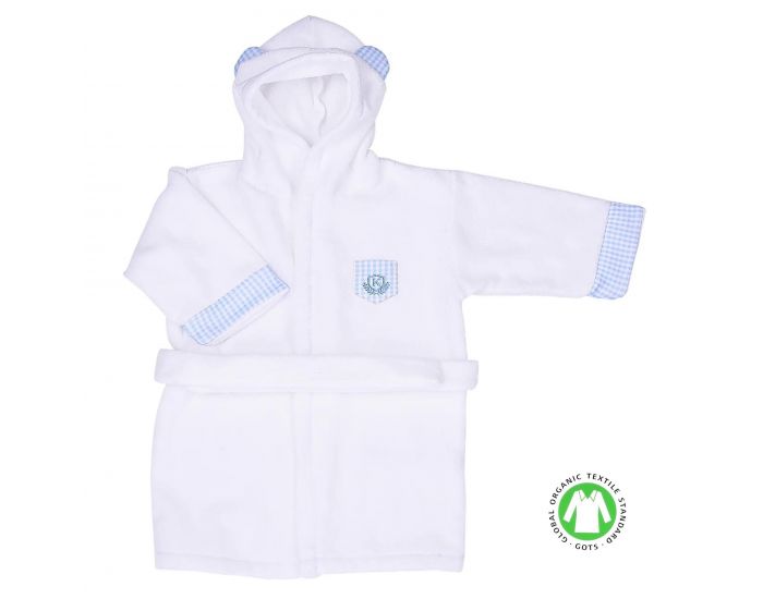 SEVIRA KIDS Peignoir bb et enfant  capuche en coton bio GOTS - Dreams Bleu (4)