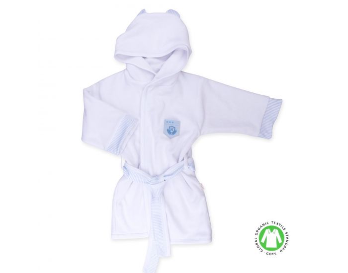 SEVIRA KIDS Peignoir bb et enfant  capuche en coton bio GOTS - Dreams Bleu (9)