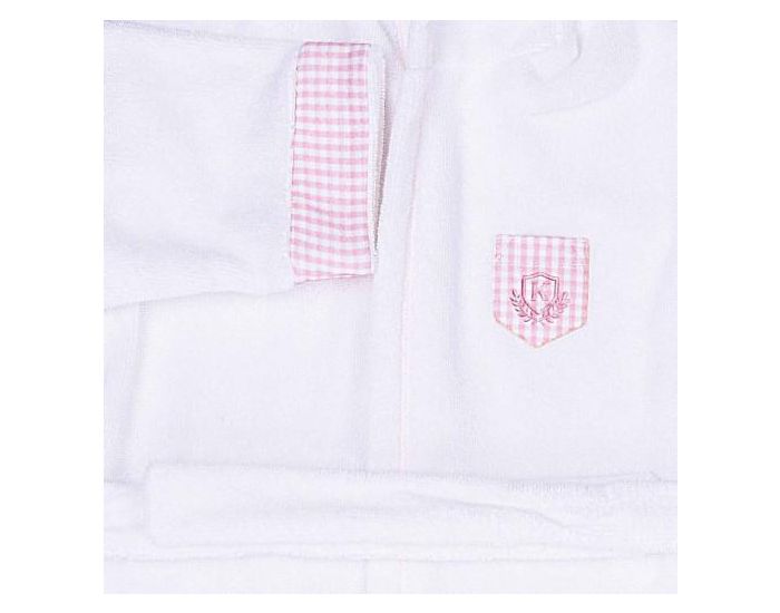 SEVIRA KIDS Peignoir bb et enfant  capuche en coton bio GOTS - Dreams Rose (2)